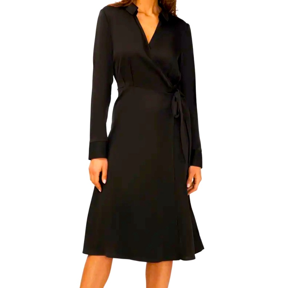 NWT Halogen Faux Wrap Dress Black size 1X